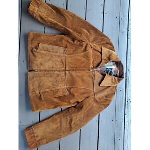 Vintage Vagabond New Hampshire Brown Leather Jacket Mens 40 Zip Out Liner